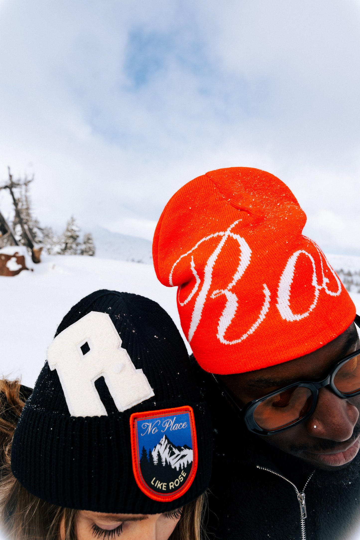 Red Cursive "Rose" Skull Cap