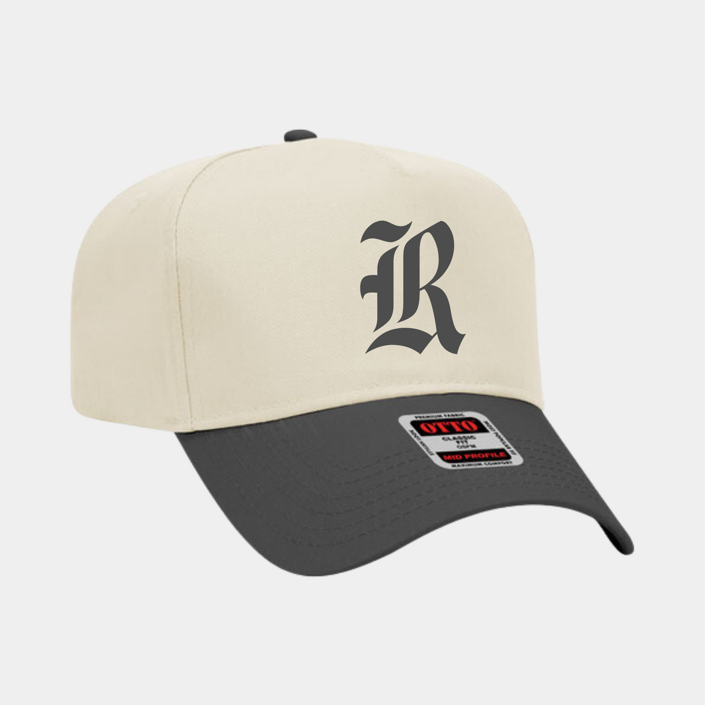 Gothic "R" Hat Ntrl/Black