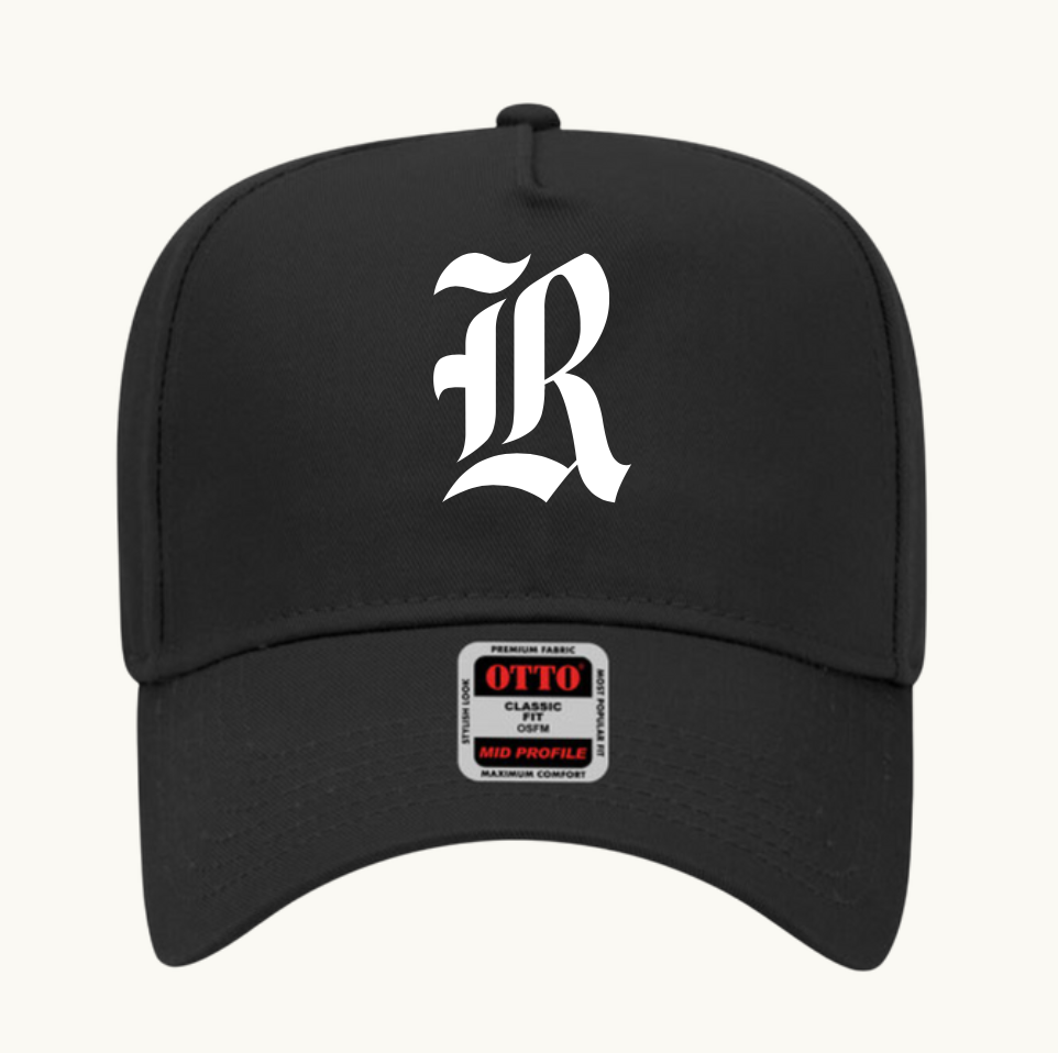 Gothic "R" Hat Black
