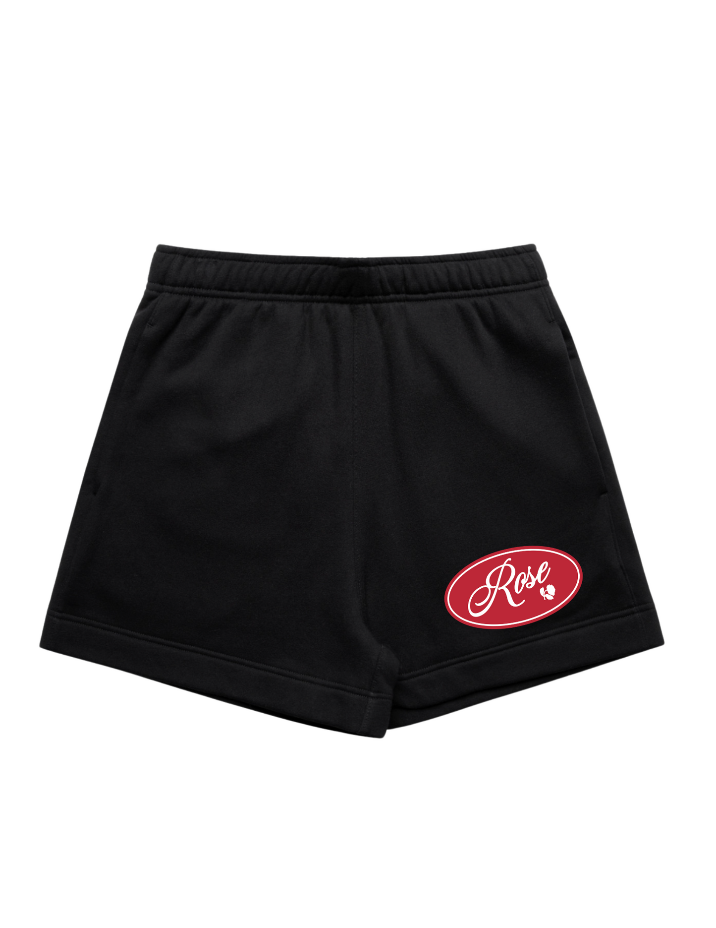Women's Cursive Letter Shorts (Black)