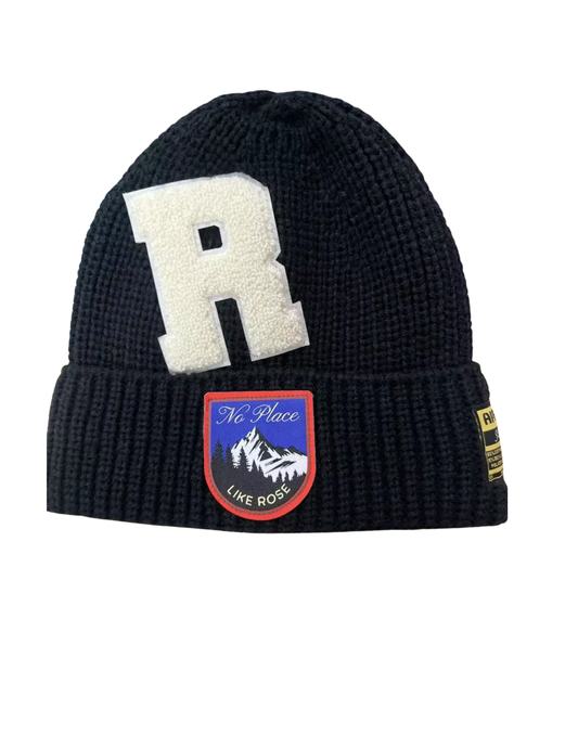 Black Patch Beanie
