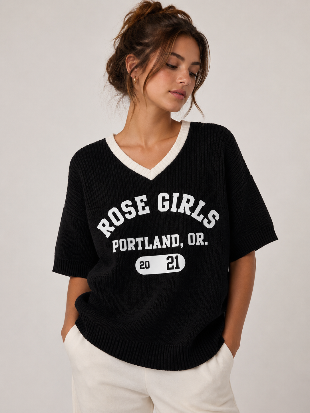 Knitted Jersey (Navy)