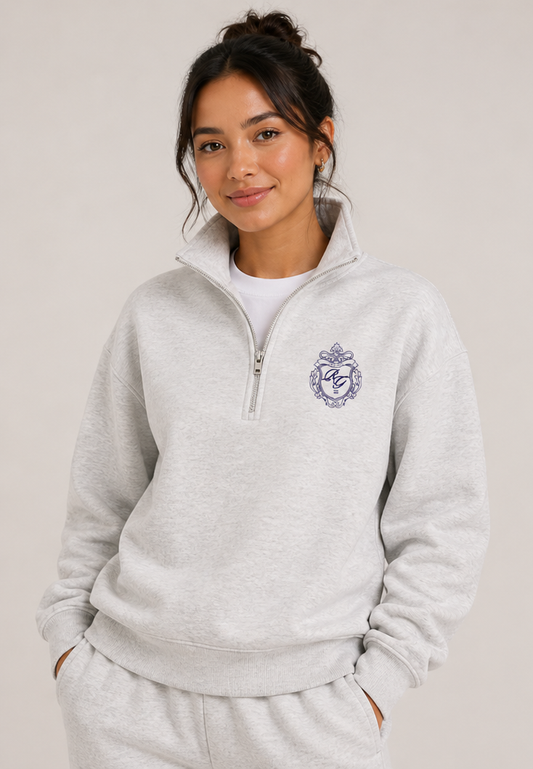 Club Quarter Zip (Heather Grey)